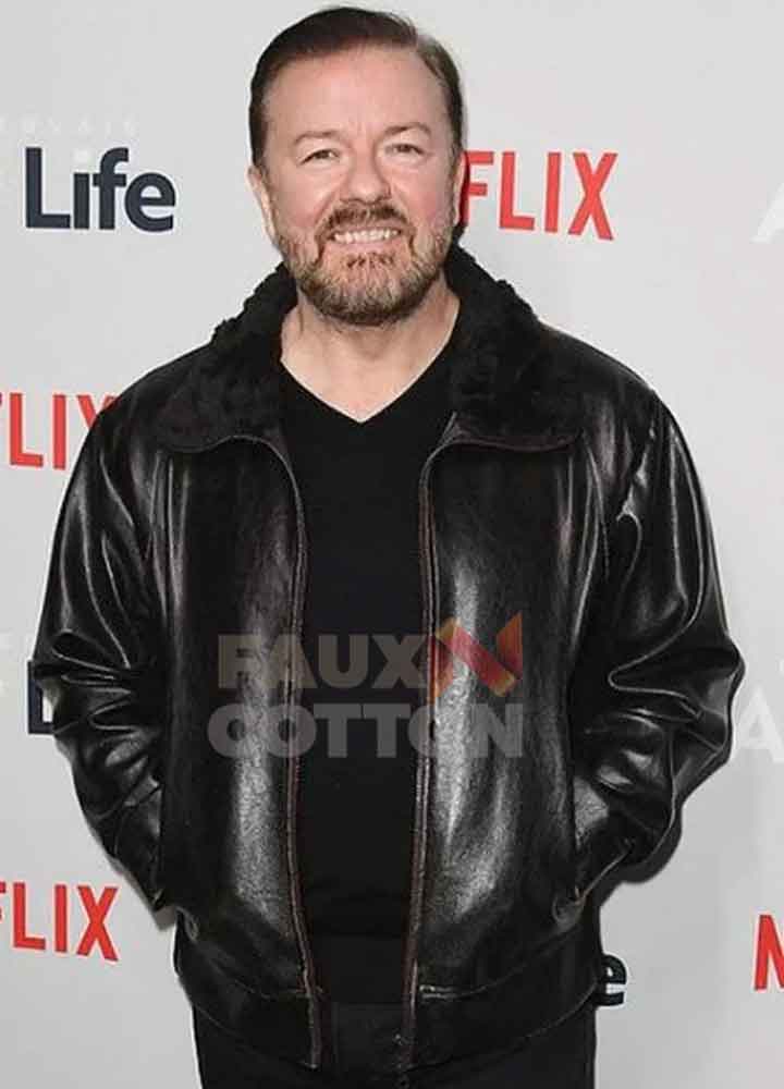 After Life Ricky Gervais Leather Jacket